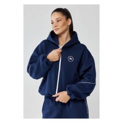 Damska bluza sportowa oversize Rough Radical Trip Hoodie Zip. Niebieskie bluzy bez kaptura damskie ROUGH RADICAL. W wyprzedaży za 169.99 zł.