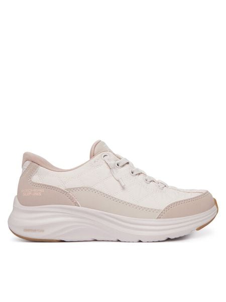 Skechers Sneakersy Slip-ins: Contour Foam 303949L Beżowy. Brązowe buty sportowe dziewczęce Skechers, bez wzorów, bez zapięcia. Za 269.99 zł.