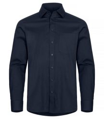 Clique Stretch Shirt L/S – Koszula z długim rękawem, elastyczny materiał. Niebieskie koszule męskie CLIQUE, l, bez wzorów, z bawełny, bez kołnierzyka, bez ramiączek. Za 188.92 zł.