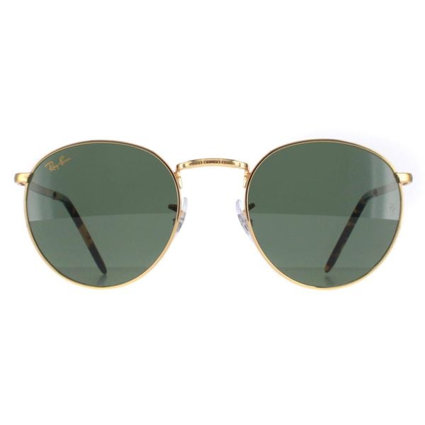 Okulary przeciwsłoneczne Ray-Ban New Round. Zielone okulary przeciwsłoneczne damskie Ray-Ban, okrągłe. Za 599.99 zł.