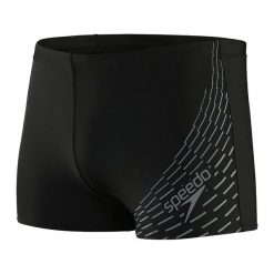Bokserki kąpielowe męskie Speedo Medley Logo Aquashort. Czarne kąpielówki męskie Speedo, m, bez wzorów, z poliesteru, do pływania. Za 209.79 zł.