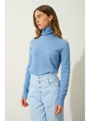 AUTHENTIC CASHMERE Kaszmirowy golf "Cassy" w kolorze błękitnym rozmiar: M. Niebieskie golfy damskie AUTHENTIC CASHMERE, m, bez wzorów, z kaszmiru, bez ramiączek. Za 321.97 zł.