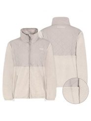 Sublevel Kurtka polarowa w kolorze kremowo-jasnoróżowym rozmiar: XXL. Brązowe kurtki damskie Sublevel, xxl, bez wzorów, z polaru, bez kaptura. Za 139.54 zł.