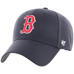 Czapka z daszkiem dla dorosłych MLB Boston Red Sox MVP Cap. Niebieskie czapki męskie 47 Brand, bez wzorów, z wełny. W wyprzedaży za 121.05 zł.
