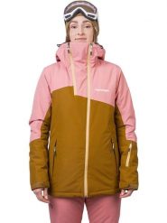 Hannah Kurtka narciarska "Maky Col" w kolorze jasnobrązowo-jasnoróżowym rozmiar: 40. Brązowe kurtki narciarskie i snowboardowe damskie Hannah, s, bez wzorów, bez kaptura, narciarskie. Za 392.52 zł.