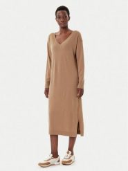 Weekend Max Mara Sukienka dzianinowa Zenith 2525326012 Beżowy Regular Fit. Brązowe sukienki damskie Weekend Max Mara, l, bez wzorów, z dzianiny, bez kołnierzyka, bez ramiączek. Za 1,549.00 zł.
