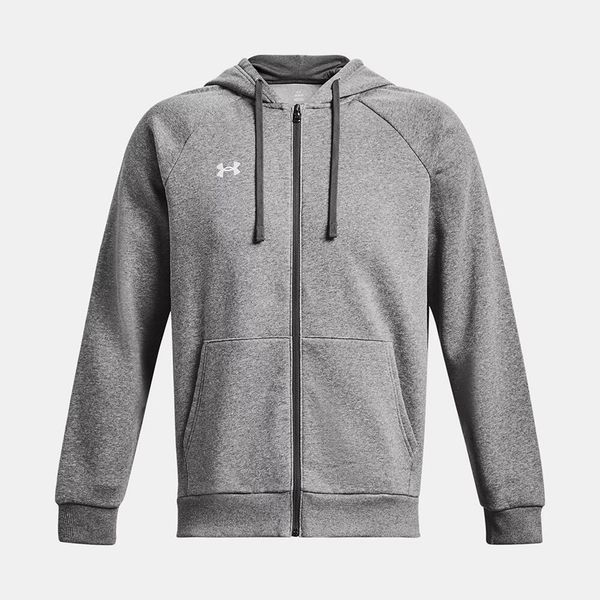 Bluza męska Under Armour Rival Fleece FZ Hoodie. Szare bluzy bez kaptura męskie Under Armour, bez wzorów, sportowe, bez kołnierzyka, bez ramiączek. Za 190.55 zł.