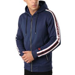 Bluza turystyczna męska Geographical Norway Gorland. Niebieskie bluzy z kapturem męskie Geographical Norway, m. Za 175.84 zł.