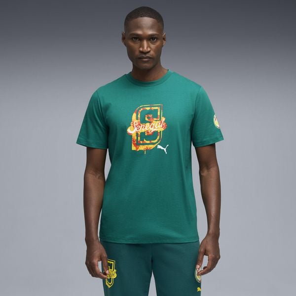 Męska koszulka Senegalu ftblCulture PUMA. Zielone t-shirty sportowe męskie Puma, m, z bawełny, bez ramiączek, do piłki nożnej. Za 129.00 zł.