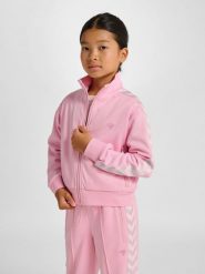 Dziewczęca bluza dresowa Hummel Regular Poly Tape. Czerwone bluzy z kapturem damskie HUMMEL, z dresówki. Za 222.85 zł.
