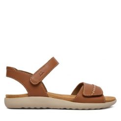 Sandały Josef Seibel. Brązowe sandały damskie Josef Seibel, bez wzorów, bez obcasa, na płaskiej podeszwie. Za 379.99 zł.