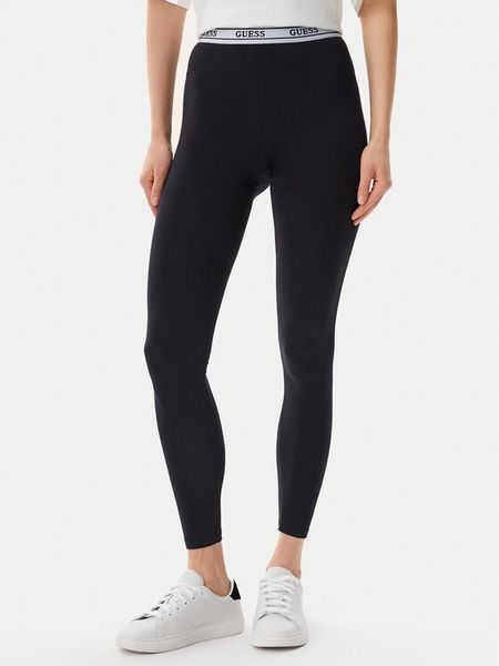 Guess Legginsy V5GB04 KCSA2 Czarny. Czarne legginsy damskie Guess, s, z aplikacjami, z syntetyku. Za 139.99 zł.
