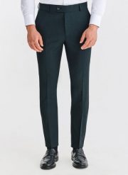 PAKO LORENTE - Wełniane zielone spodnie garniturowe. Zielone spodnie wizytowe męskie Pako Lorente, z wełny. Za 799.99 zł.