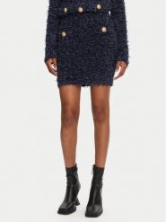 Balmain Spódnica mini DF0LB015KH74 Granatowy Regular Fit. Niebieskie spódniczki damskie Balmain, bez wzorów, z syntetyku, mini. Za 5,119.00 zł.