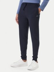 BOSS Spodnie dresowe Waffle 50535878 Granatowy Regular Fit. Niebieskie spodnie dresowe męskie Boss, bez wzorów, z dresówki. Za 279.99 zł.