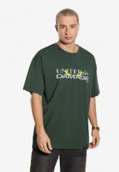Koszulka sportowa męska Prosto Damage z krótkim rękawem. Zielone t-shirty sportowe męskie Prosto., l, z bawełny, bez ramiączek. Za 66.99 zł.