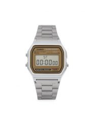 Casio Zegarek Vintage A158WEA-9EF Srebrny. Szare, cyfrowe zegarki męskie Casio, srebrne. Za 159.99 zł.