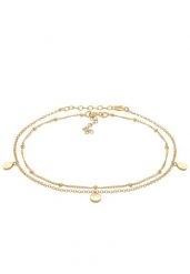 Elli Damska bransoletka na kostkę płytka duo zestaw kula ze srebra 925 Sterling Silver Bransoletki na nogę 1 ct Damski. Szare bransoletki damskie Elli, srebrne. Za 293.99 zł.