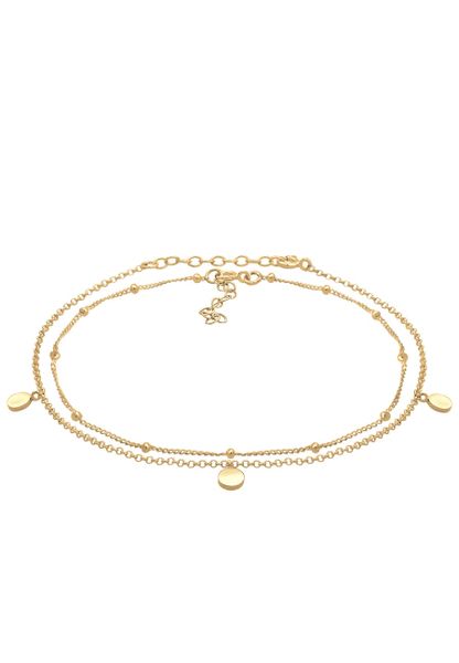 Elli Damska bransoletka na kostkę płytka duo zestaw kula ze srebra 925 Sterling Silver Bransoletki na nogę 1 ct Damski. Szare bransoletki damskie Elli, srebrne. Za 293.99 zł.