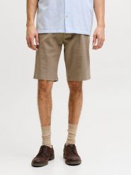 Jack & Jones Szorty "Fred" w kolorze jasnobrązowym rozmiar: XXL. Brązowe szorty męskie Jack & Jones, z bawełny, bez kołnierzyka. Za 65.54 zł.