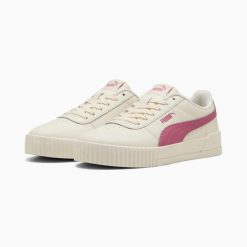 Buty sportowe damskie Puma CARINA L 37032553. Brązowe buty sportowe na co dzień damskie Puma, bez wzorów, z gumy, tenisowe. Za 178.56 zł.