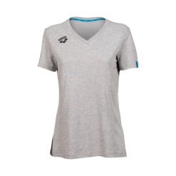 Koszulka damska Arena Team T-Shirt Panel. Szare bluzki sportowe damskie Arena, s, bez wzorów, z bawełny, bez ramiączek. Za 99.00 zł.