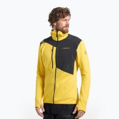 Bluza termoaktywna meska La Sportiva Lucendro Thermal Hoody. Żółte bluzy bez kaptura męskie La Sportiva. Za 739.99 zł.