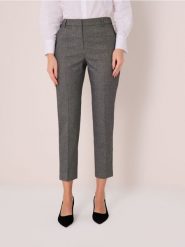 Spodnie cygaretki - szary. Szare spodnie materiałowe damskie Sinsay, bez wzorów. Za 49.99 zł.