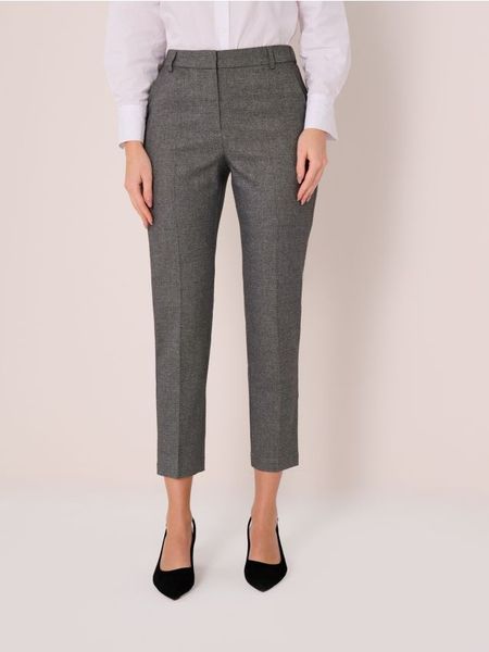 Spodnie cygaretki - szary. Szare spodnie materiałowe damskie Sinsay, bez wzorów. Za 49.99 zł.