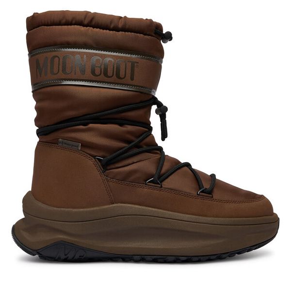 Śniegowce Moon Boot. Brązowe buty zimowe męskie Moon Boot, z polaru, bez zapięcia. Za 989.99 zł.