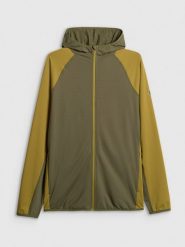 4F Bluza trekkingowa regular z kapturem męska - khaki L. Brązowe bluzy z kapturem męskie 4f, l. Za 249.99 zł.