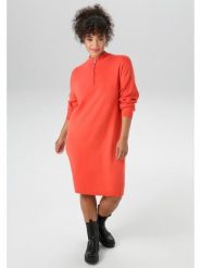 Aniston Sukienka w kolorze czerwonym rozmiar: 52. Czerwone sukienki damskie Aniston, na co dzień, bez wzorów, bez kołnierzyka, bez ramiączek, midi, proste. Za 78.47 zł.