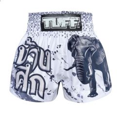 Spodenki treningowe TUFF Elephant. Białe szorty damskie TUFF, bez wzorów, z materiału, biznesowe. Za 149.00 zł.