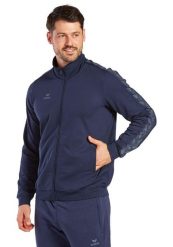 Kurtka dresowa Erima Essential Team. Niebieskie kurtki męskie Erima, s, bez wzorów, z dresówki, retro, bez kaptura. Za 255.00 zł.