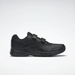 Buty męskie sportowe na rzepy Reebok WORK N CUSHION 4.0. Czarne buty sportowe na co dzień męskie Reebok, z gumy, bez zapięcia, trekkingowe. Za 309.99 zł.