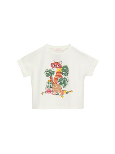 Original Marines T-Shirt DFP3144CF Biały Boxy Fit. Białe koszulki dziewczęce Original Marines, bez wzorów, z bawełny, bez ramiączek. Za 39.99 zł.