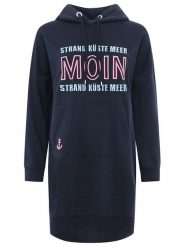 Zwillingsherz Sukienka dresowa w kolorze granatowym rozmiar: S/M. Niebieskie sukienki damskie Zwillingsherz, na co dzień, m, bez wzorów, z dresówki, bez kołnierzyka, bez ramiączek, midi, proste. Za 210.32 zł.