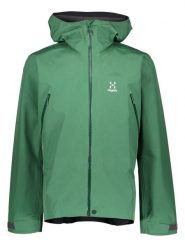 Haglöfs Kurtka hardshellowa "GTX Jacket" w kolorze zielonym rozmiar: M. Zielone kurtki outdoor męskie Haglöfs, m, bez wzorów, bez kaptura. Za 554.23 zł.