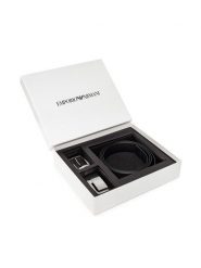 Emporio Armani Pasek Męski Y4S498 YLP4E 81519 Czarny. Czarne paski męskie Emporio Armani, bez wzorów, ze skóry. Za 529.99 zł.