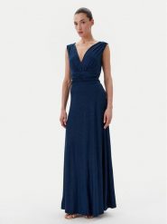 Rinascimento Sukienka wieczorowa CFC0122393003 Granatowy Regular Fit. Niebieskie sukienki damskie RINASCIMENTO, xs, bez wzorów, z syntetyku, wizytowe, bez kołnierzyka, bez ramiączek. Za 419.99 zł.
