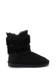 Blackfield Botki zimowe "Erie" w kolorze czarnym rozmiar: 37. Czarne botki damskie Blackfield, na zimę, z materiału, z okrągłym noskiem, bez obcasa, bez zapięcia. Za 160.96 zł.