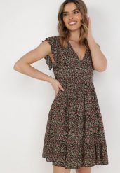 Czarna Sukienka Diomanassa. Czarne sukienki damskie Born2be, do pracy, na lato, m, bez wzorów, z jeansu, biznesowe, bez kołnierzyka, bez ramiączek. Za 59.99 zł.