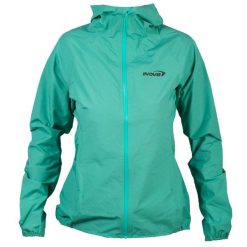 Kurtka sportowa damska Stormshell FZ V2 W Jacket. Zielone kurtki do biegania damskie Inov-8, xs, bez wzorów, z materiału, z kapturem. Za 569.99 zł.