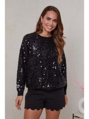 Soft Cashmere Sweter w kolorze czarnym rozmiar: 34/36. Czarne swetry klasyczne damskie Soft Cashmere, bez kołnierzyka. Za 126.75 zł.