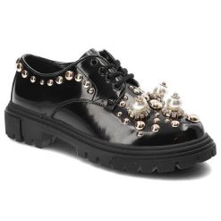 Czarne Półbuty Sca'Viola Damskie Stylowe Obuwie. Czarne półbuty damskie Sca'viola, bez wzorów, ze skóry, eleganckie, bez obcasa, na obcasie. Za 459.00 zł.
