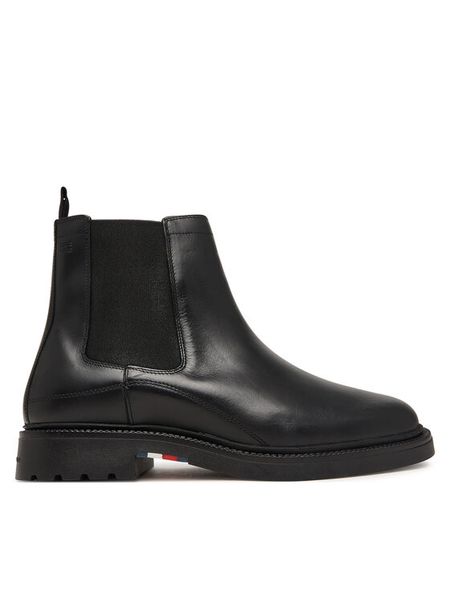 Tommy Hilfiger Sztyblety Corporate Casual Lth Chelsea FM0FM05966 Czarny. Czarne sztyblety męskie Tommy Hilfiger, ze skóry, bez zapięcia. Za 649.99 zł.