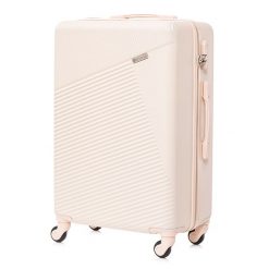 Walizka podróżna BETLEWSKI beżowy BWA-053 M. Brązowe walizki Betlewski, bez wzorów, z materiału. Za 229.99 zł.