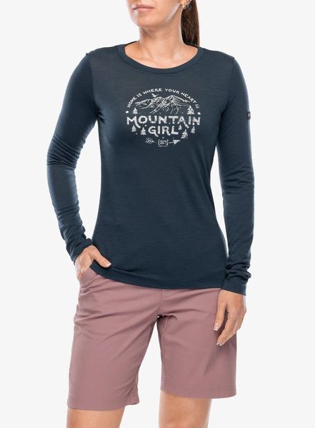 Bluza damska bez kaptura Super.natural Mountain Girl LS. Niebieskie bluzy z kapturem damskie Super.natural, l, z materiału. Za 384.99 zł.