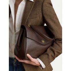 Torebka LAUREN RALPH LAUREN. Brązowe torebki klasyczne damskie Lauren Ralph Lauren, bez wzorów, bez dodatków. Za 2,199.00 zł.