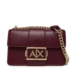 Torebka Armani Exchange. Czerwone torebki klasyczne damskie Armani Exchange, bez wzorów, wizytowe, bez kołnierzyka, bez ramiączek. Za 659.99 zł.